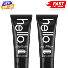 hello Oral-Care Activated-Charcoal Teeth Whitening Toothpaste -Pack 2