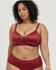 NWT TORRID Everyday Wire-free Lightly Lined 360 BACK SMOOTHING BRA Sz 44B RED