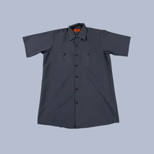 Red Kap Style SP24 Men's Short Sleeve Industrial Work Shirt Charcoal Grey