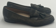 Vintage Salvatore Ferragamo Women's Size 8.5 AA Suede Green Tassled Loafers