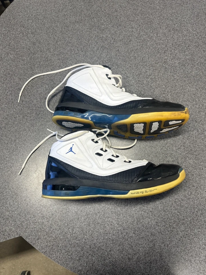 Кроссовки Nike Air Jordan 16.5 XV1.5 белые черные университетские королевский размер 10 375387-141 - Изображение 2 из 4