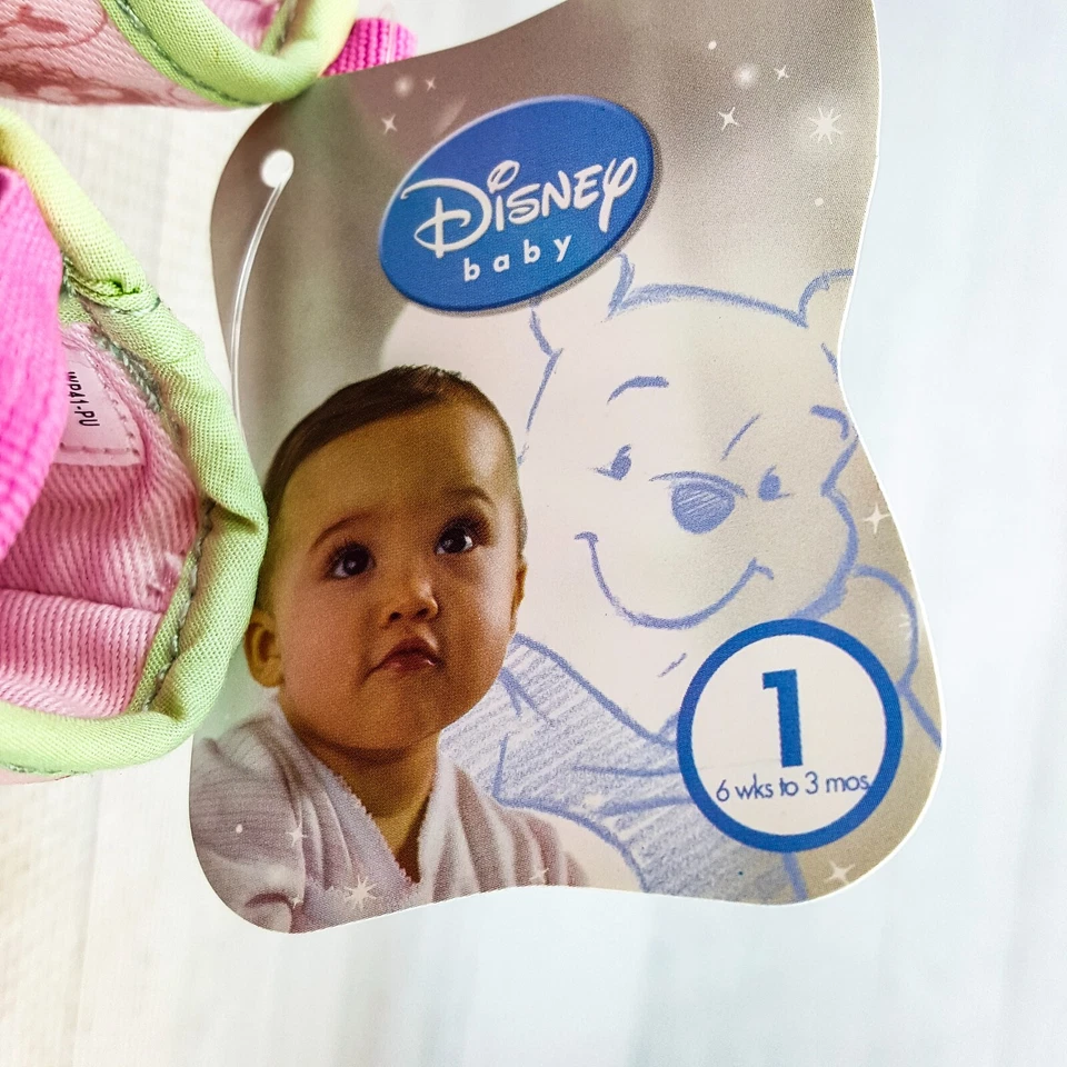 Disney Clásico Winnie the Pooh Rosa Zapatilla Zapatos Recién Nacido Bebé 6wk-3mth Talla 1 NUEVO Foto 4 de 4