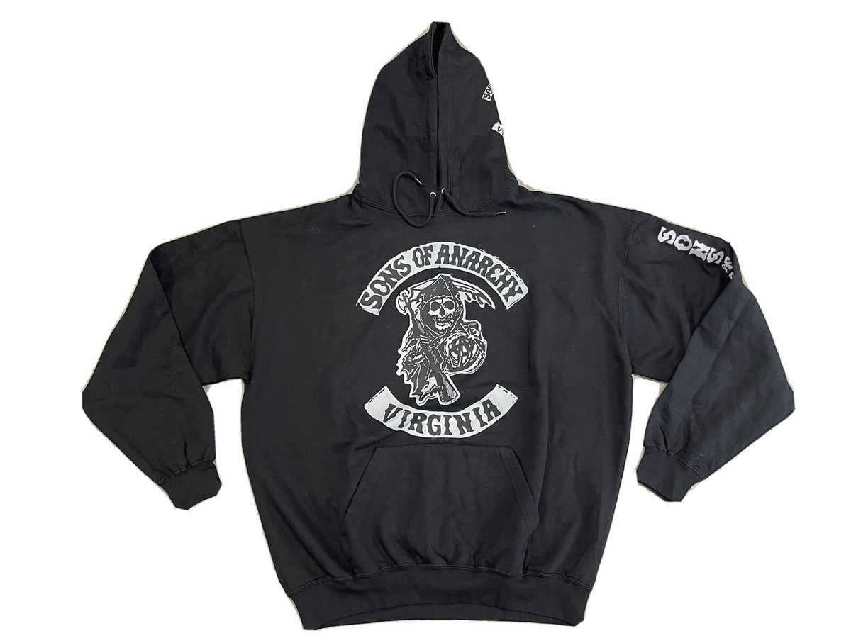 Sons Of Anarchy Virginia Hoodie Men's Large L Black Pullover