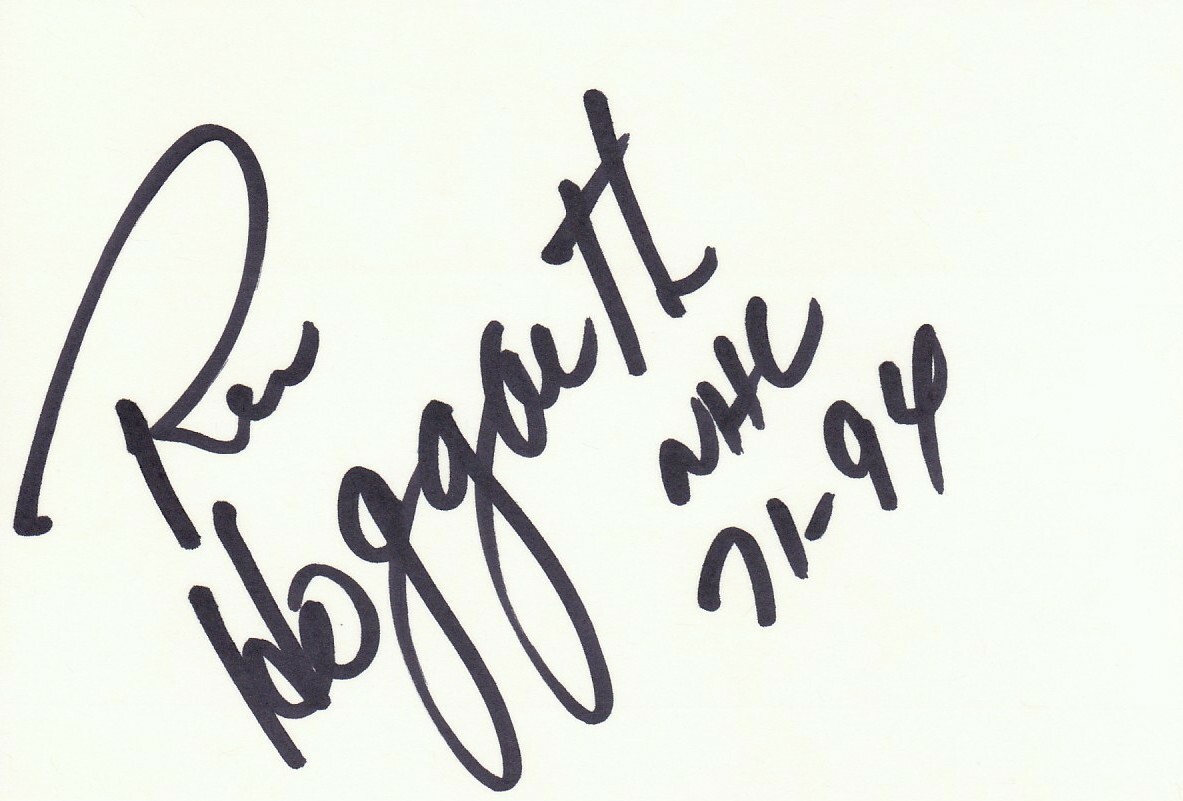 RON HOGGARTH autographed 4x6 index card w/ UACC RD COA authentic signature NHL