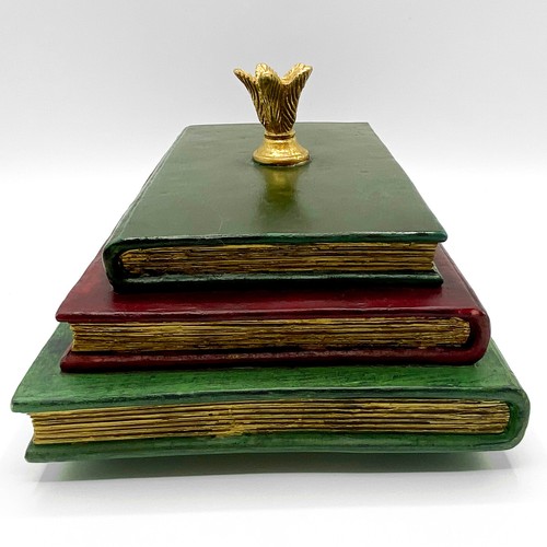 Vintage Faux Stack of Books Resin Tabletop Accent Home Decor or Paperweight - Picture 7 of 11