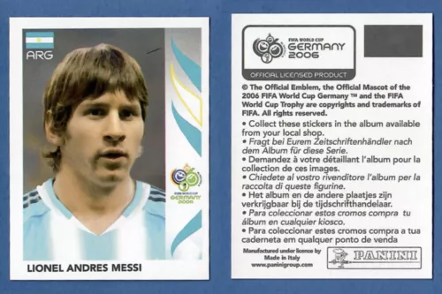 FIGURINE FOOTBALLERS PANINI GERMANY 2006 - NEW - N.185 MESSI - ARGENTINA