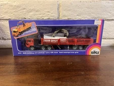 SIKU 3415 MAN Lorry with Crane – 1:55 Scale – Vintage Diecast Truck w/ Box