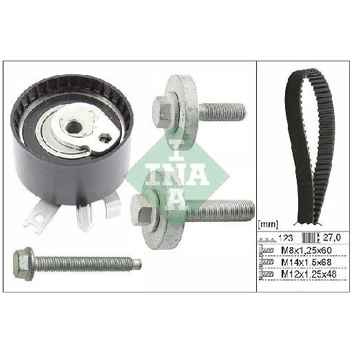 Zahnriemensatz FüR Nissan NV200 1.5 10 Bis 13 INA K9K792 Teil-image