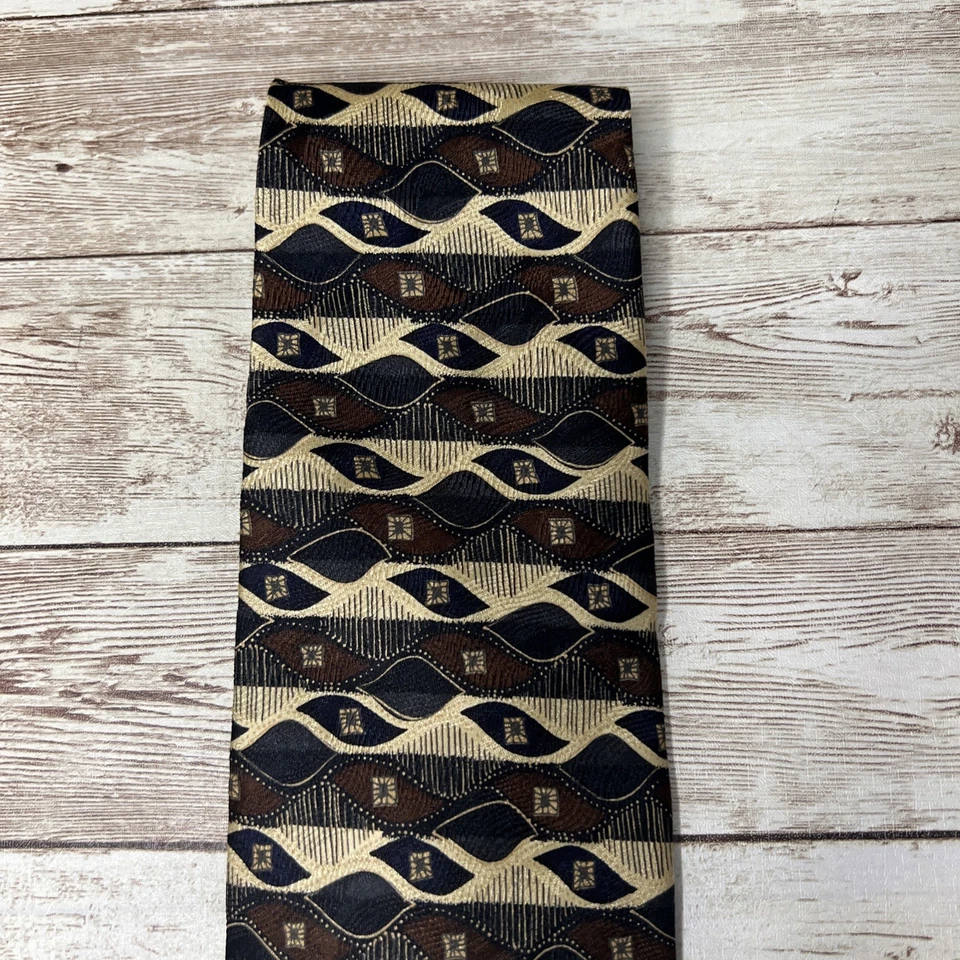 Men's Vintage Stanley Blacker Tie - 100% Silk Made in USA 58" x 4" EUC Necktie - Image 3 of 4