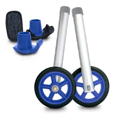 Universal 5" Walker Wheel Kit with Heavy Duty Ski Glides - All Colors