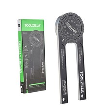 Toolzilla 7-Inch Aluminum Miter Saw Protractor Angle Finder - Green/Black