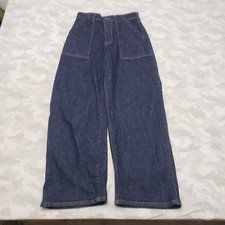 Pilcro Jeans Womens 27 Blue Pockets Wide Leg Denim Medium Wash