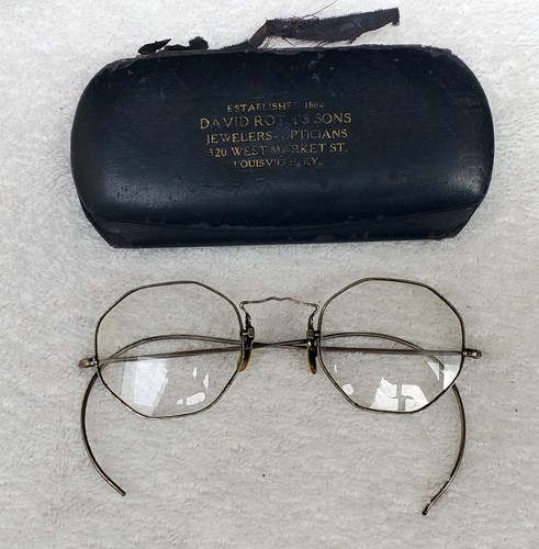 Vintage Hexagonal Eyeglasses w/ Case