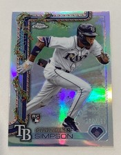 2025 Topps Holiday CHANDLER SIMPSON Chrome Refractor Rookie Card RC 260/499 Rays
