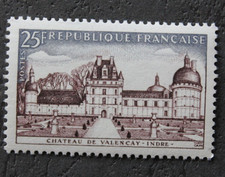 Timbre - FRANCE - Château de VALENCAY - YT 1128 - Neuf **- 1957