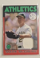 2021 Topps - 1986 Topps Baseball Relics Mark McGwire #86R-MM Red /25 (MEM)