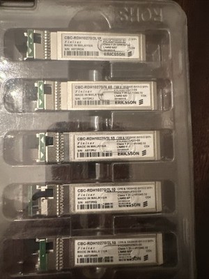 Lot of 5 Ericsson RDH 102 70/2 Rdh10270/2l10 CPRI & 10GBASE-BX20-D SFP+