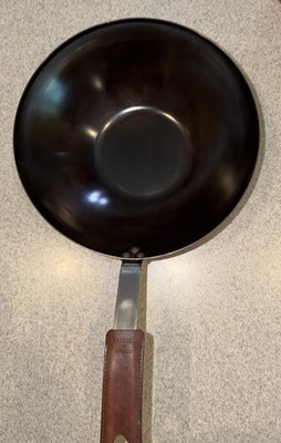 MADE IN BRAND CARBON STEEL WOK SEASONED AND READY TO GO 12.5 Inches LARGE