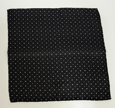 Black Houndstooth Silk Pocket Square Hand Made in Italy