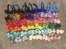 Multi Color Baby Girl Headbands. Infant Bow Hair Band Set. Lot of 48. Most New