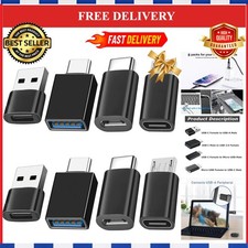 8-Pack USB to USB C Adapter Set, Type-C Female to USB Male Converter for Laptop