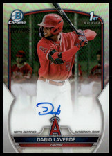 Dario Laverde 2023 1st Bowman Chrome AUTO RC Prospect REFRACTOR #63/499 ANGELS