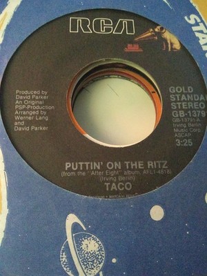 Taco, Puttin' On The Ritz / Cheek To Cheek ~ NM RCA 45 +sleeve