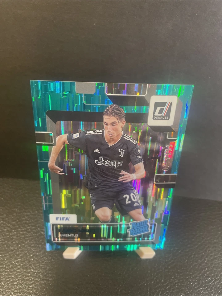 Panini Donruss Soccer Green Foil Rated Rookie Fabio Miretti /199 Juventus #196  - Image 2 of 4