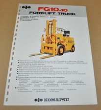 Komatsu FG10-10 Forklift Truck Sales Brochure Prospekt