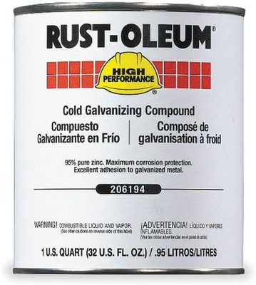 Premium Cold Galvanizing Compound - 1 Quart, Flat Finish for Superior Protection