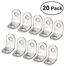20Pcs Durable Silver 25Mm Metal Right Angle Brackets L Shape Connectors
