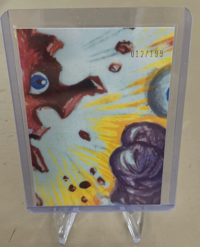 NASAL HAZEL #225a PRISM Refractor 012/199 Topps 2023 Chrome 6 Garbage Pail Kids - Image 2 of 2