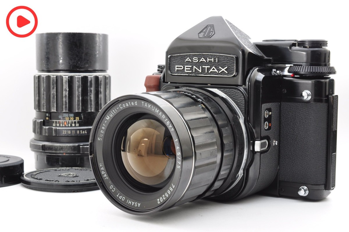 Asahi Pentax 6×7 TAKUMAR 75mm F4.5 #8673 Pentax 6x7 67 TTL SMC Takumar 75mm f/4.5 & 200mm f/4 Lenses