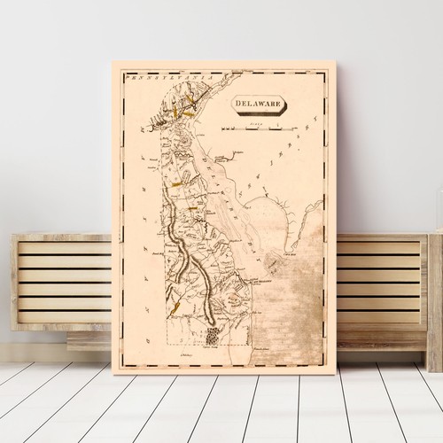 Old Map of Delaware 1812 - Vintage Delaware Art - Picture 3 of 29