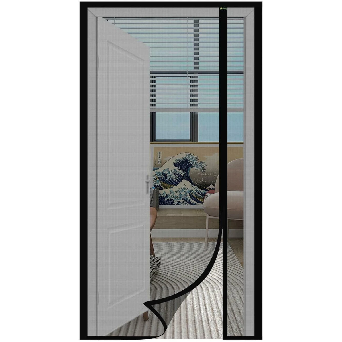 Zanzariera Magnetica Bianca 130x230 Cm Per Porte E Balconi – Chiusura Automatica E Montaggio Facile