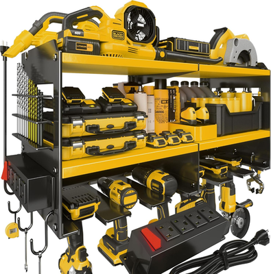 #ad Large Power Tool Organizer Wall Mount with Charging Station 3 Layer Heavy Duty $71.58