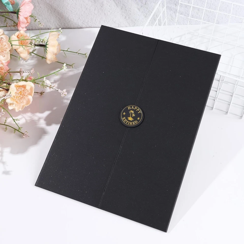 Выход на пенсию гостевая книга карта украшения черное золото праздничный знак - Изображение 4 из 4