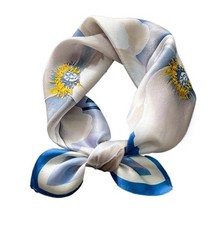 100 Mulberry Silk Scarf Women Flower Neckerchief 20'' Square Small Bandana