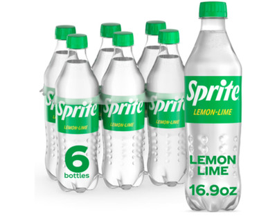 Sprite Lemon Lime Soda 6 Pack 16.9 fl oz Bottles Crisp Refreshing Drink