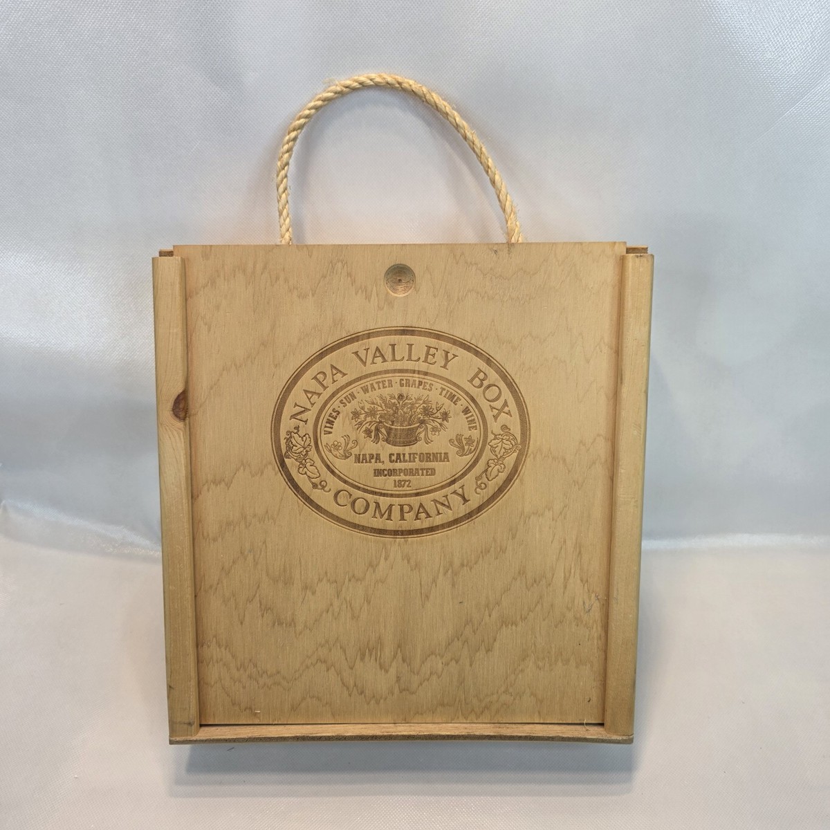 Vintage Napa Valley Box Company Wooden 24 Cassette Storage Rack