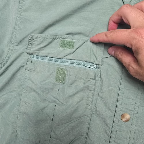 ExOfficio Adventure Fishing Vented Shirt XL Green Short Sleeve Outdoor Travel - Picture 14 of 20