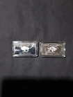 (2) 1 Oz German Silver Buffalo Bars Including Case With Low Reserve 2 Bars Total