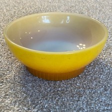 Anchor Hocking Fire King Yellow Swirl Bowl Vi...