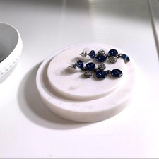 Swarovski elements drop blue crystal earrings