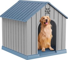 Large Dog House Indoor Outdoor Waterproof,Puppy Shelter W/ Air Vents  Elevated