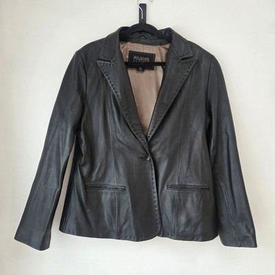 Wilsons Leather Pelle Studio Black Genuine Leather Jacket Women's XL