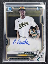 2021 Bowman Chrome Prospect Autographs Pedro Pineda #CPA-PP Oakland Athletics AU
