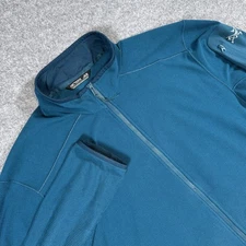 Arc'teryx Jacket Mens XL Blue Polartec Fleece Full Zip Outdoor Hiking Midlayer