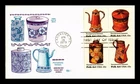 Dr Jim Stamps Pennsylvania Toleware Folk Art Setenant Block First Rank FDC