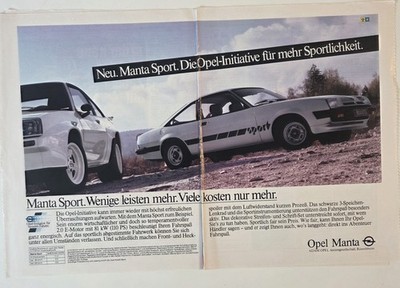 Opel Manta Werbebild Retro  80er Jahre